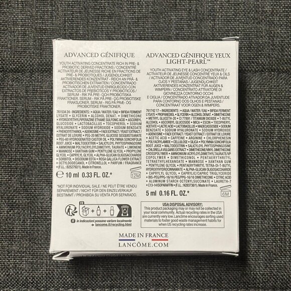 Lancome Face & Eye Duo (Advanced Genifique+Advanced Genifique Light Pearl) New - Picture 2 of 3